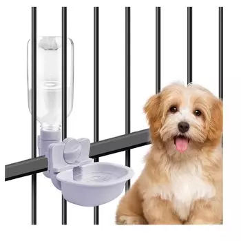 WIEXUN Automatic Pet Mounted Drinking Large Hanging Gravity Automatic Water No Power Supply Going Pet Supplies Waterer, Dog/Cat Cage, Type, Bowl,