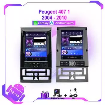 WIFI 4G Tesla Style для Peugeot 407 1 2004 - 2010 Android Car Radio Stereo GPS Navigation Multimedia Video Player No 2din 9.7