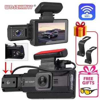 WIFI Dash Cam для автомобилей 1080P Dual Lens Video Recorder Camera для автомобиля Night Vision Driver Car Dvr Black Box Car Accessories NONE