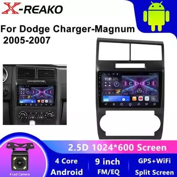WIFI для Dodge Charger Magnum 2005-2007 Автомобильный Радио Мультимедиа Беспроводной Carplay Android АВТО GPS Навигация Видео Плеер 2 Din 4 core 1GB+32GB carplay