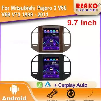 WIFI для Mitsubishi Pajero 3 V60 V68 V73 1999 - 2011 Android Auto Car Radio GPS Navigation Мультимедиа Стерео Carplay 2din DVD 4 core 2GB+32GB carplay