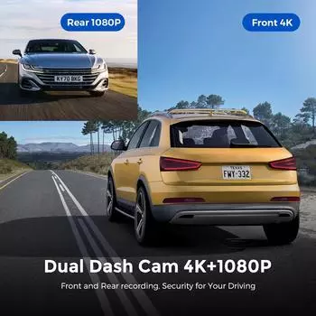 WIFI GPS 4K 3840*2160P Dash Cam Mini Car DVR Camera Dual Lens Video Drive Recorder Dashcam Black Box none