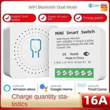 WiFi интеллектуальный модуль включения-выключения кассеты голосовое управление синхронизацией пульт дистанционного управления светом. Двойное управление нулевой линией под напряжением белый