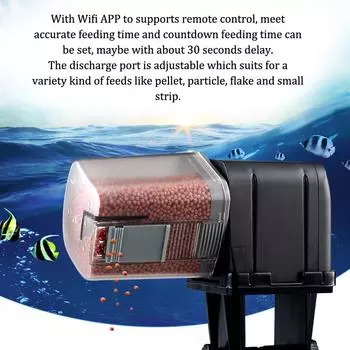 Wifi Remote APP Control Automatic Aquarium Fish Can Feeder Time Setting Timer Adjustable Food разноцветный