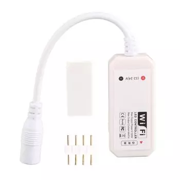 WiFi RGB контроллер DC12-24V для цветной светодиодной ленты с управлением через приложение для смартфона