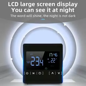 WiFi термостат для подогрева пола с водяным/электрическим отоплением, газовый котел, голосовой регулятор температуры, Alexa, управление Google Home Tuya AC85V-250V