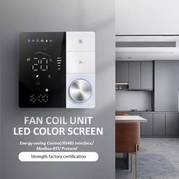 WiFi Термостат Кондиционер Контроллер Температуры и Влажности USB Питание Сенсорный ЖК-экран Google Home Alexa 2P-No WiFi белый