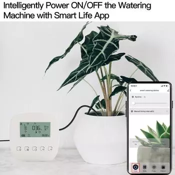 WiFi Tuya Smart Watering Machine Dual Pump Garden Water Pump Controller USB Charging Voice Control Via Alexa Google Home