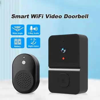 WiFi Видеокамера Визуальный Умный Дверной Звонок Ночное Видение Облачное Хранилище Беспроводной Домашний Дверной Звонок Звонок Камера белый