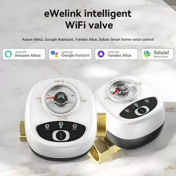 WiFi Watervalve Автоматический переключатель Интеллектуальный шаровой клапан IP65 Водонепроницаемый беспроводной пульт дистанционного управления APP для Alexa Google Assistant Salute