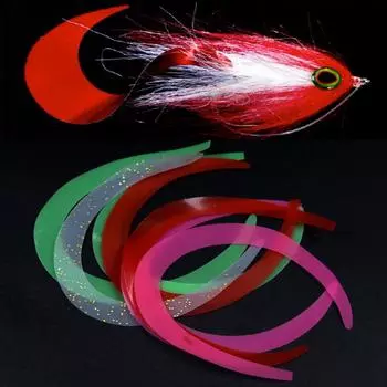 Wifreo, 10 шт./пакет, размер M, завязывание мушек, хвост для щуки, лосося, Saterwater, растяжки для завязывания мушек, розовый, белый, зеленый, красный, оранжевый оранжевый