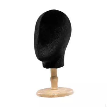 Wig Display Model Head Hat Rack Home Salon Decor Wooden Base Mannequin Wood Base