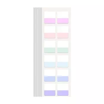 WIICOYK Sticky Notes Index Stickers Film Sticky Notes Headers Тонкие прозрачные тонкие с возможностью записи прочные клейкие легко отклеиваются симпатичные липкие разноцветные