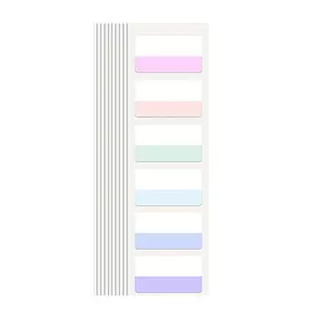 WIICOYK Sticky Notes Index Stickers Film Sticky Notes Header Тонкие Прозрачные Тонкие Пишущиеся Сильные Клеящиеся Легко Отклеиваются Милые Липкие Многоцветные