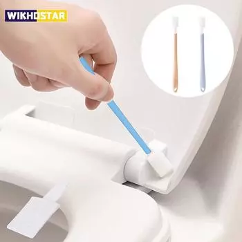 WIKHOSTAR 10/30/50/100 шт. одноразовая щетка для чистки щелей, набор инструментов, одноразовая щетка для унитаза, щетка для чистки углов, зазоров 10pcs синий