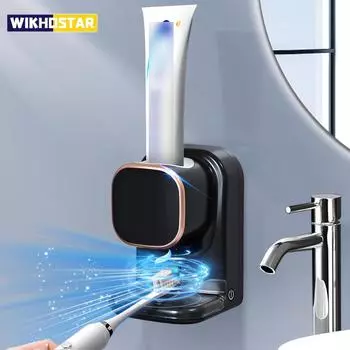 WIKHOSTAR 3 режима умный дозатор зубной пасты автоматический датчик электрический настенный соковыжималка для зубной пасты USB съемные аксессуары для ванной комнаты белый