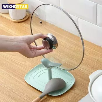 WIKHOSTAR держатель для птичьего горшка с крышкой, стеллаж для хранения лопаты, стеллаж для отдыха с крышкой, практичная утварь для кухонных принадлежностей синий