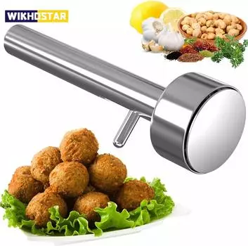 Инструменты для приготовления фрикаделек WIKHOSTAR из нержавеющей стали, профессиональная ложка для приготовления фалафеля для дома, антипригарная форма для фалафеля, кухонные гаджеты