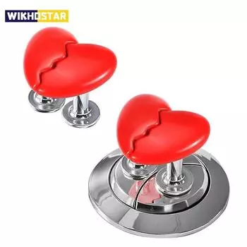 WIKHOSTAR Любовь в форме сердца Кнопка бачка для унитаза Кнопка для унитаза Сменная кнопка бачка для унитаза Ручка в форме сердца Love