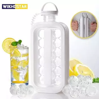 WIKHOSTAR портативная бутылка силиконовая машина для изготовления ледяных шаров чайник креативная форма для кубиков льда кухонный бар гаджеты инструмент для изготовления решеток для хоккея на льду