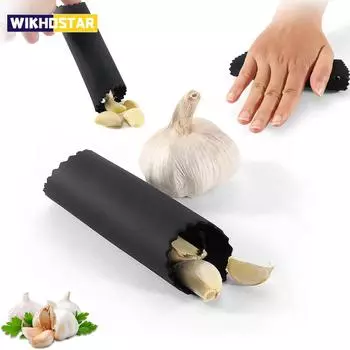 WIKHOSTAR Силиконовая чеснокочистка, ручная чеснокочистка, кухонный креативный инструмент, чесночный ролик, простой в использовании кухонный артефакт небесно-голубой