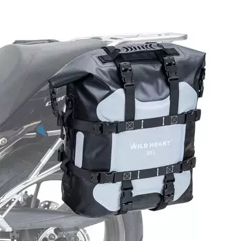 WILD HEART Bike Edge Bag Stainless Steel Hanging Waterproof Bag Waterproof Wear Resistant General Motorcycle Parts 25L One 20L/25L (Grey, PCS)