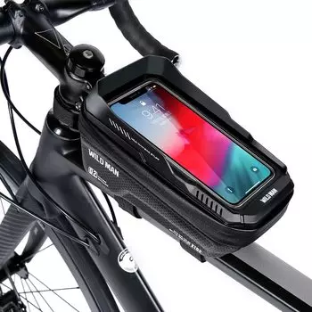 WILD MAN водонепроницаемый держатель для телефона на переднюю раму велосипеда с сенсорным экраном для горного шоссейного велосипеда MTB велоспорта (XT2, солнечный узор)