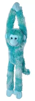 Wild Republic Hanging Monkey Blue Plush W18 x D15 x 23081 Toy, H52cm,