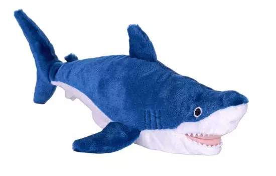 Wild Republic Mako Shark Mini Plush Soft and Made with Recycled W19 x D42 x H15cm Toy, Fluffy, Materials, (Product Code 28545)