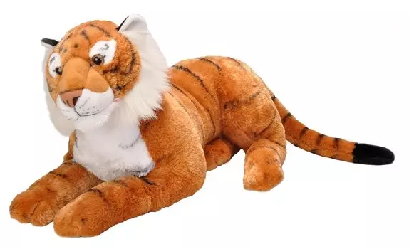 Wild Republic Tiger Plush Jumbo Soft Touch Animal Body Pillow Cushion Extra Large W38 x D85 x H35cm 19547 коричневый