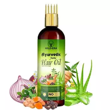 WILDERA Аюрведическое масло для волос Брингарадж и Амла 100 мл | Уменьшает выпадение волос и улучшает рост волос