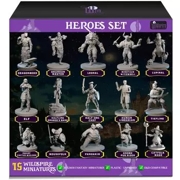 Wildspire Hero NPC миниатюры для DND миниатюры неокрашенные миниатюры Dungeons Dragons миниатюры фигурки миниатюры персонажей оптом DND Mini