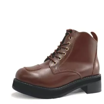 WILDWING Thick Sole Swallow Dark Brown Genuine Leather Motorcycle Boots Stylish Perfect for Walking Around Town Recommended for Beginners 23.5cm темно-коричневого