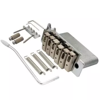 Wilkinson Individual Saddle Full Block ST Guitar Tremolo Unit Bridge для Fender Strat с 2 хромированными 10,5-миллиметровыми вставными рычагами Squier/Mexican,