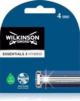 Wilkinson Sword Essentials 3 Hybrid Lames De Rechange TU прозрачный