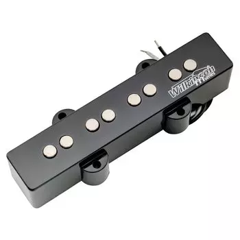 Wilkinson Variable Gauss Ceramic Traditional Jazz Bass Pickup for JB Style Electric Bass Black Neck,
