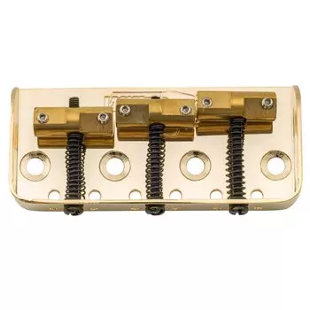 Wilkinson WTBS Короткий латунный компенсированный 3-седельный бридж Telecaster для электрогитары Humbucker Tele Style или Vintage, золотой