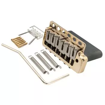 Wilkinson WVP6-SB 10,8 мм 5 +1 отверстие тремоло бридж блок SUS нержавеющая сталь седло для импортной StratJapan Strat гитары с полным стальным блоком, золото