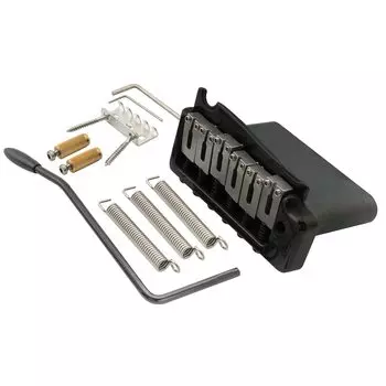 Wilkinson WVP-SB 10,8 мм 2-х секционный тремоло-бридж из нержавеющей стали SUS с цельным стальным блоком для импортной StratJapan Strat-гитары, черный