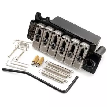 Wilkinson WVS50IIK струнный седло стальное 2-точечное опорное устройство тремоло бридж сборка с полным стальным блоком для черного 10,5 мм чёрный