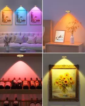 WILLED 3 шт. беспроводные лампы для картин, настенные, с пультом дистанционного управления, аккумуляторная батарея 1200 мАч, художественная витрина для живописи