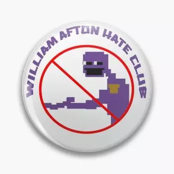 William Afton Hate Club Мягкая пуговица, булавка с мультяшным декором, шляпа, одежда, подарок, любовник, забавная брошь, женский воротник, булавка с отворотом, металлический значок, милые ювелирные изделия, креатив 32mm(1.25in)
