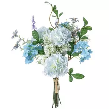 WillingYou Искусственные цветы Комнатный интерьер Букет Стиль сухоцветов Свадебная вечеринка Вечеринка после фотосессии Подарок на день Натуральное ощущение Большой Синий Белый синий