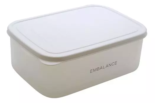 Willmax EMBALANCE Storage Container Rectangle Container XL with Colander White T12225 in (Square) (2100ml) [Made Japan] белый