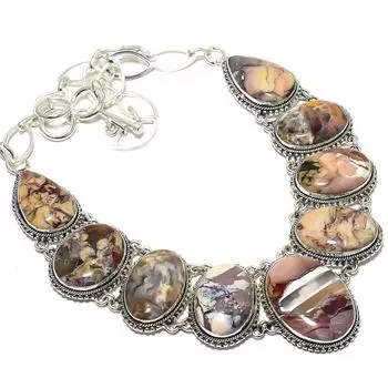 Ожерелье из серебра 925 пробы с драгоценными камнями Willow Creek Jasper, 18 дюймов, JCN360-41