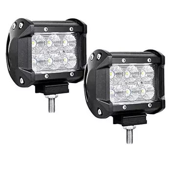 Willpower 4 18W LED Work Light Wide Angle LED 12V 24V IP67 Waterproof LED Marine (2pcs)