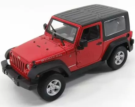 Willy Jeep Wrangler Rubicon Мини-автомобиль JEEP WRANGLER RUBICON 2007 Жесткий верх 1/24 (красный) [Элемент] красный