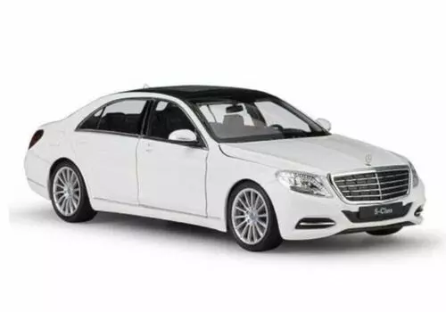 Willy Mercedes Benz S Class Белый литой автомобиль Полный продукт 1/24 WL-24051W
