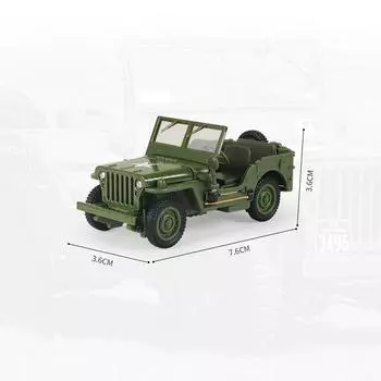 Willys Alloy Simulation Off Road Vehicle Model Toy For Display And Play
