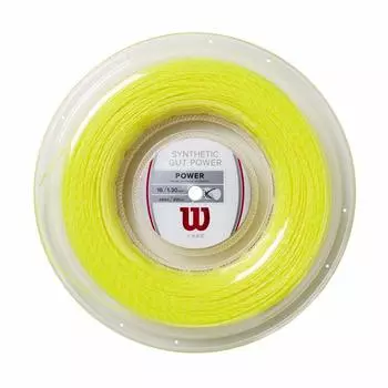 Wilson теннисные струны Gut SYNTHETIC GUT POWER 200M КАТУШКА 16 Gut Power 16 200M WR830140416 ЖЕЛТЫЙ (Синтетическая катушка) (1,30 мм) [200м катушка]